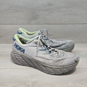 HOKA One One Mens Gaviota 4 Gray Athlrtic Platform Running Shoes Sneakers  14D